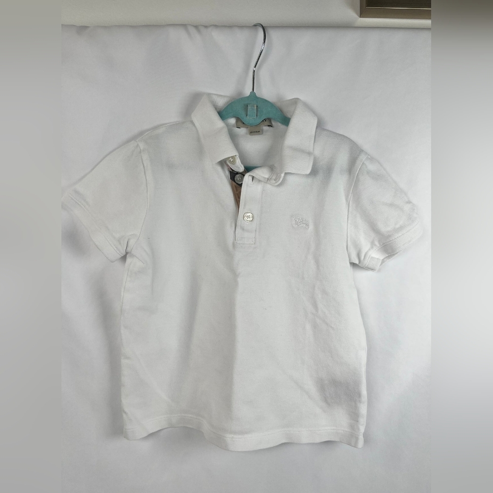 Burberry Classic White Kids Polo Shirt